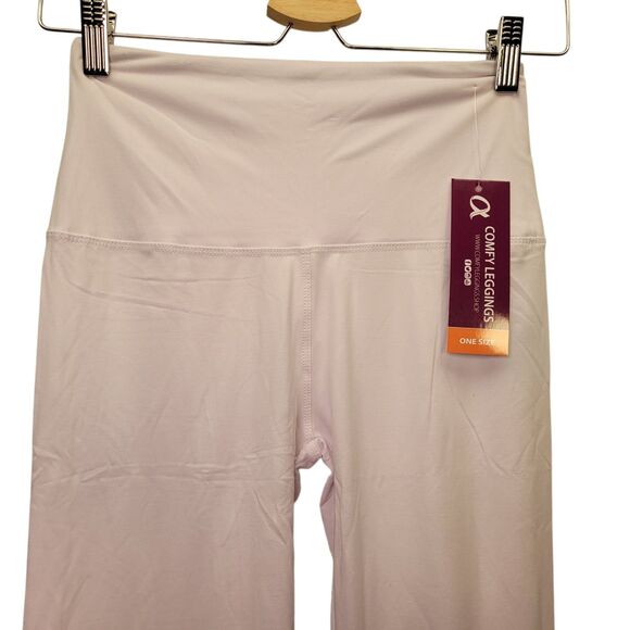 COMFYFOREVER Women's Comfy Leggings One Size High Waist Stretch Pants White - Picture 3 of 8